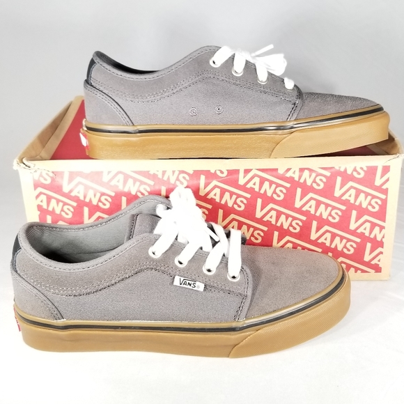 vans chukka low pewter & gum skate shoes